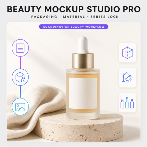Scandinavian Beauty Mockup Studio Pro