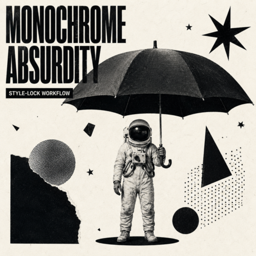 Monochrome Absurdity – Style-Lock Image Workflow