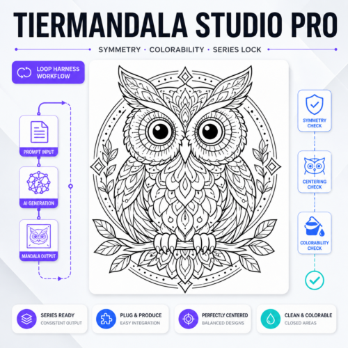 Tiermandala Studio Pro – Ausmalbilder mit Series Lock